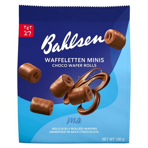 Bahlsen Waffeletten Minis Chocolate Wafer Rolls 130 g - Bahlsen Waffeletten Minis Chocolate Wafer Rolls 130 g
