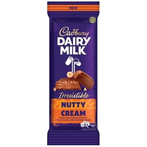 Cadbury Dairy Milk Irresistible Nutty Cream Chocolate Bar 105 g - Cadbury Dairy Milk Irresistible Nutty Cream Chocolate Bar 105 g