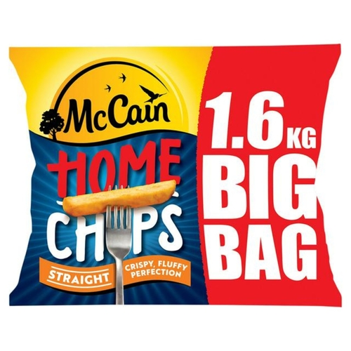 McCain Frozen Home Chips Straight Potato French Fries 1.6 kg - McCain Frozen Home Chips Straight Potato French Fries 1.6 kg