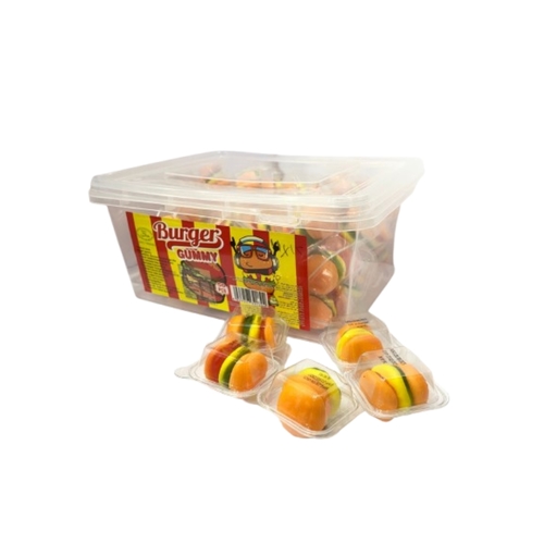 Burger Gummy Mini Burger Fruit Flavor 50 Pcs X 9 g - Burger Gummy Mini Burger Fruit Flavor 50 Pcs X 9 g