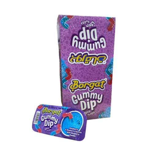 Borgat Gummy Dip Raspberry & Blueberry Gummy With Blueberry Powder 12 Pcs X 46 g - Borgat Gummy Dip Raspberry & Blueberry Gummy With Blueberry Powder 12 Pcs X 46 g