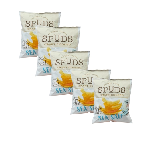 Offer Spuds Sea Salt Potato Chips Craft Cooked 5 PCS X 40 g - Offer Spuds Sea Salt Potato Chips Craft Cooked 5 PCS X 40 g