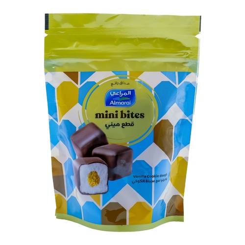 Almarai Mini Bites Vanilla Cookie Ice Cream 128 ml - Almarai Mini Bites Vanilla Cookie Ice Cream 128 ml