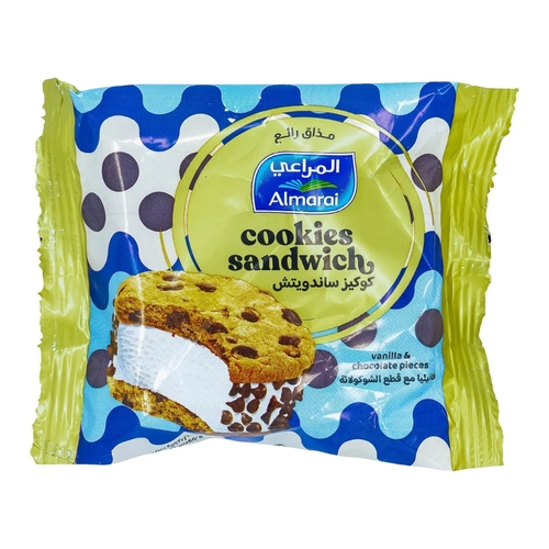 Almarai Cookies Sandwich Ice Cream 100 ml - Almarai Cookies Sandwich Ice Cream 100 ml
