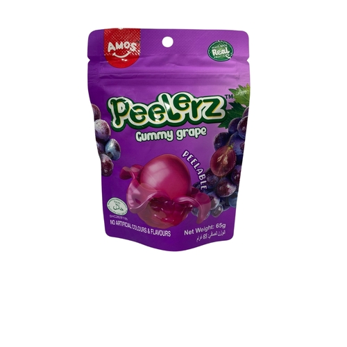 Amos Peelerz Gummy Candy Grape Peelable 65 g - Amos Peelerz Gummy Candy Grape Peelable 65 g