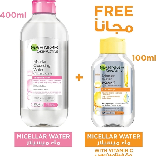 Garnier Micellar Cleansing Water 400 ml + Vitamin C 100 ml - Garnier Micellar Cleansing Water 400 ml + Vitamin C 100 ml