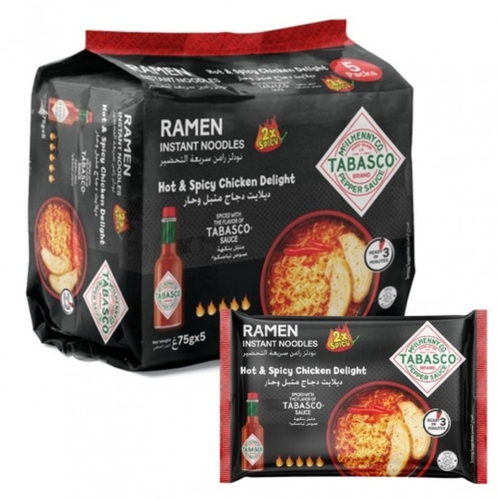 TABASCO Ramen Hot & Spicy Chicken Delight 5 PCS X 75 g - TABASCO Ramen Hot & Spicy Chicken Delight 5 PCS X 75 g