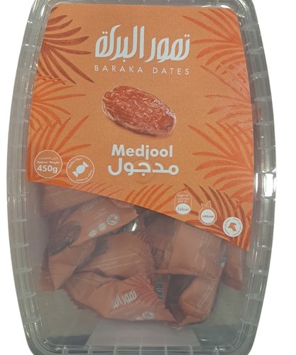 Baraka Dates Medjool Single Wrapped Box 450 g - Baraka Dates Medjool Single Wrapped Box 450 g
