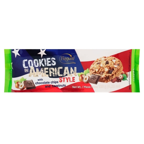 Bogutti American Cookies With Chocolate & Hazelnut 120 g - Bogutti American Cookies With Chocolate & Hazelnut 120 g