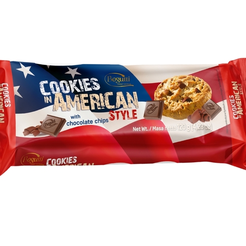 Bogutti American Cookies With Chocolate 120 g - Bogutti American Cookies With Chocolate 120 g