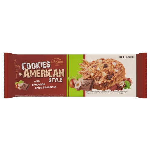 Bogutti American Cookies With Chocolate & Hazelnut 135 g - Bogutti American Cookies With Chocolate & Hazelnut 135 g