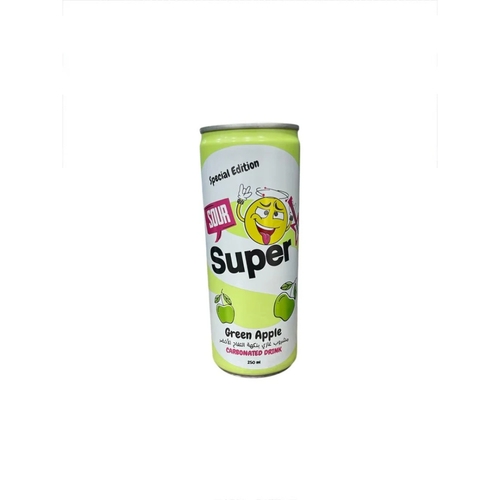 Super Sour Green Apple Carbonated Drink 250 ml - Super Sour Green Apple Carbonated Drink 250 ml