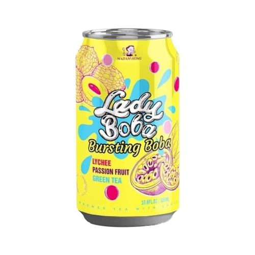 Madam Hong Lady Boba Lychee Passion Fruit Green Tea 320 ml - Madam Hong Lady Boba Lychee Passion Fruit Green Tea 320 ml