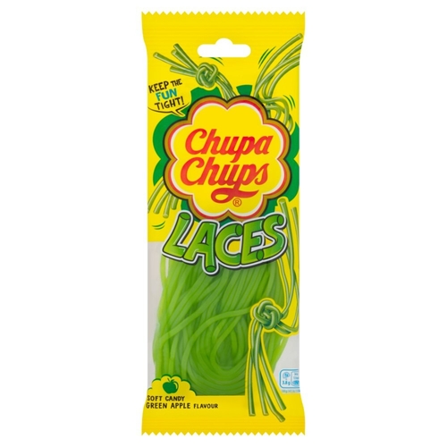 Chupa Chups Green Apple Flavour Laces 90 g - Chupa Chups Green Apple Flavour Laces 90 g