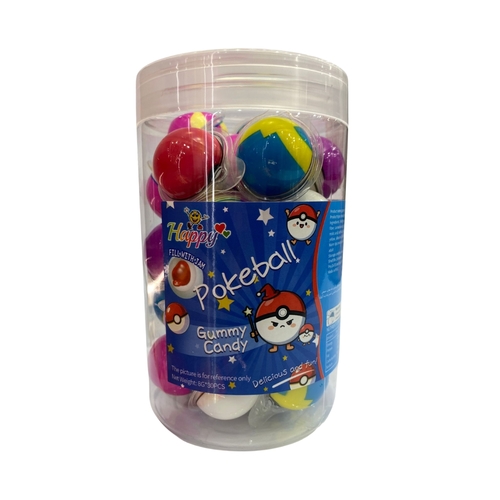 Happy Pokeball Gummy Candy 30 PCS X 8 g - Happy Pokeball Gummy Candy 30 PCS X 8 g