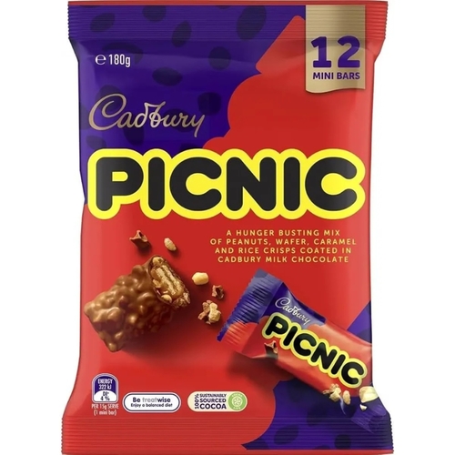 Cadbury Picnic Wafer Caramel 12 PCS 180 g - Cadbury Picnic Wafer Caramel 12 PCS 180 g