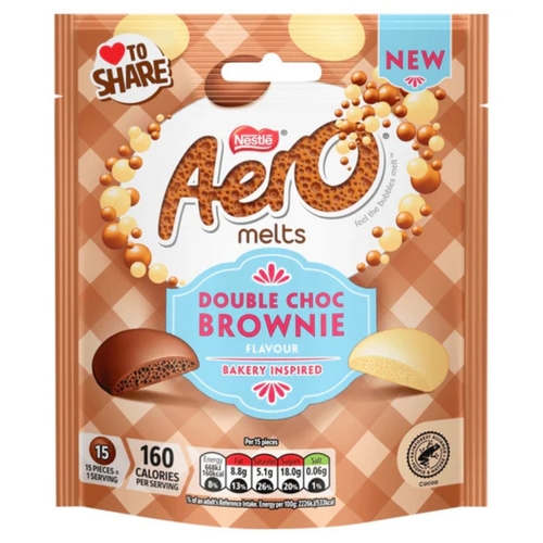 Nestle Aero Melts Double Choc Brownie 86 g - Nestle Aero Melts Double Choc Brownie 86 g