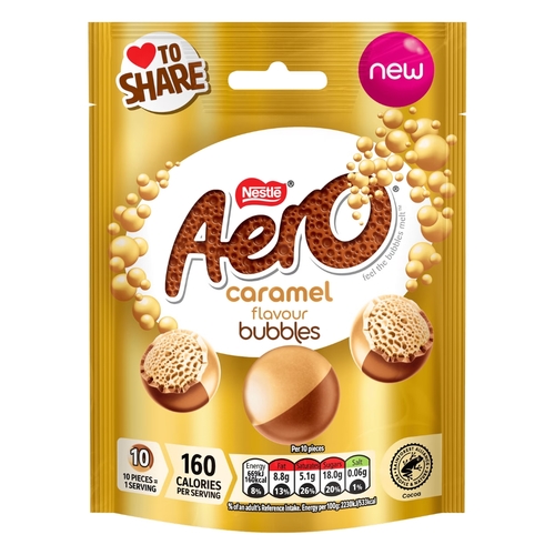 Nestle Aero Caramel Bubbles 80 g - Nestle Aero Caramel Bubbles 80 g