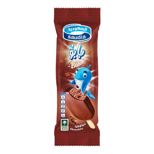 Saudia Baboo Chocolate Ice Cream Stick 65 ml - Saudia Baboo Chocolate Ice Cream Stick 65 ml