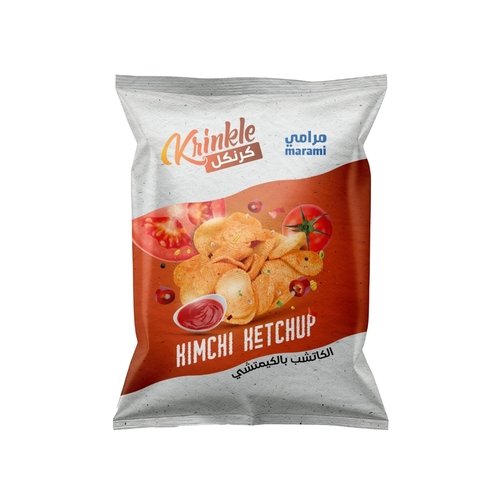 Marami Krinkle Kimchi Ketchup Chips 90 g - Marami Krinkle Kimchi Ketchup Chips 90 g