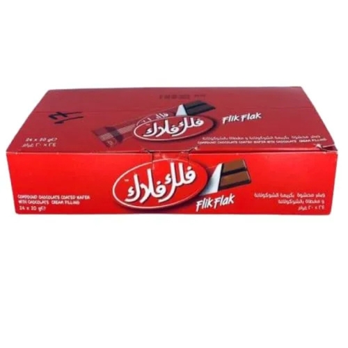 Flik Flak Wafer Finger With Chocolate 24 PCS X 20 g - Flik Flak Wafer Finger With Chocolate 24 PCS X 20 g