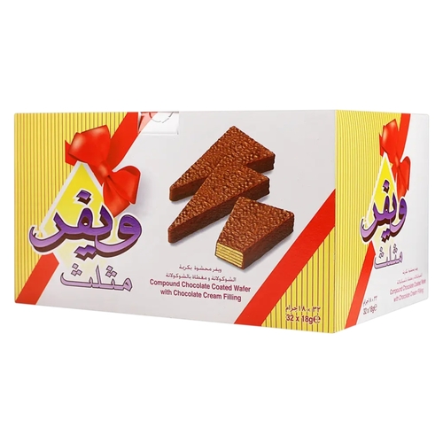 Wafer Triangle Chocolate Cream Milk Chocolate 32 PCS X 18 g - Wafer Triangle Chocolate Cream Milk Chocolate 32 PCS X 18 g