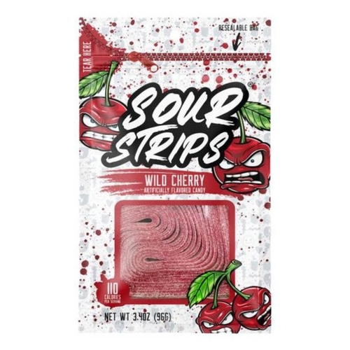Sour Strips Wild Cherry Candy 96 g - Sour Strips Wild Cherry Candy 96 g