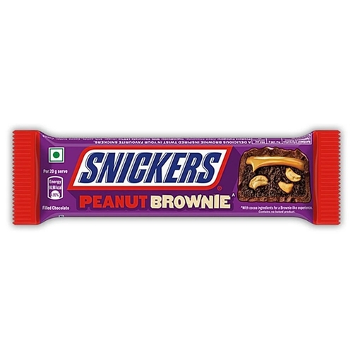 Snickers Peanut Brownie Chocolate Bar 45 g - Snickers Peanut Brownie Chocolate Bar 45 g