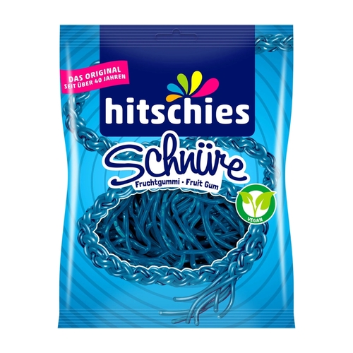 Hitschies Raspberry Blue Laces Vegan Fruit Gum 125 g - Hitschies Raspberry Blue Laces Vegan Fruit Gum 125 g