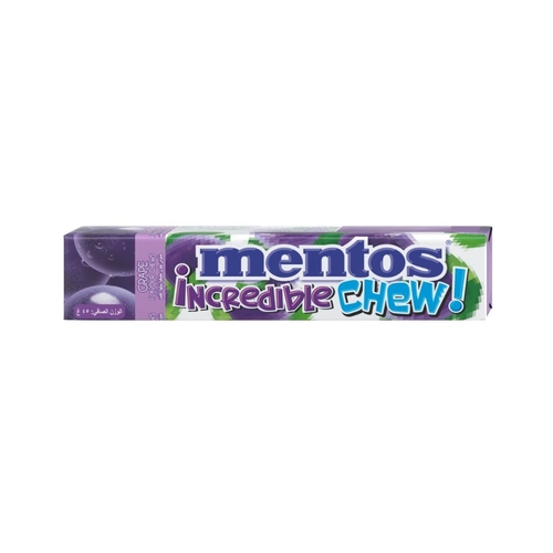 Mentos Incredible Chew Grape Flavor Soft Candy 24.5 g - Mentos Incredible Chew Grape Flavor Soft Candy 24.5 g