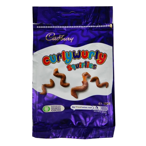 Cadbury Curly Wurly Squirlies Chocolate Pouch 100 g - Cadbury Curly Wurly Squirlies Chocolate Pouch 100 g