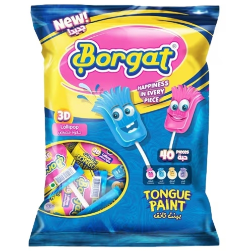 Borgat Tongue Paint Mix Lollipop 40 PCS X 14 g - Borgat Tongue Paint Mix Lollipop 40 PCS X 14 g