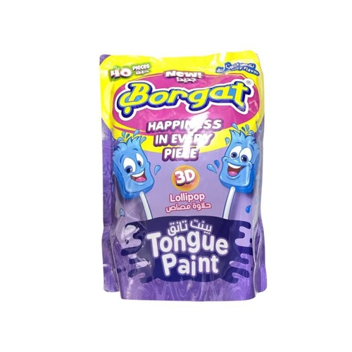 Borgat Tongue Paint Blueberry Lollipop 40 PCS X 14 g - Borgat Tongue Paint Blueberry Lollipop 40 PCS X 14 g