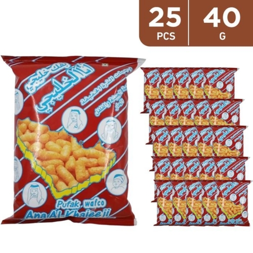 Pufak Ana Al-Khaleeji Hot Cheese Flavor 25 PCS * 35 g - Pufak Ana Al-Khaleeji Hot Cheese Flavor 25 PCS * 35 g