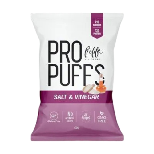 Prolife Pro Puffs Salt & Vinegar Flavor 50 g - Prolife Pro Puffs Salt & Vinegar Flavor 50 g