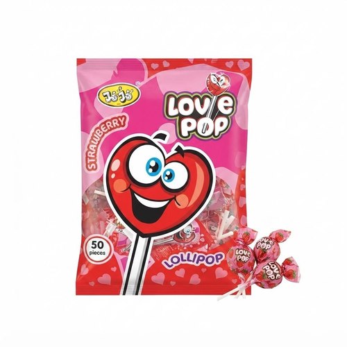 JoJo Lollipop Love Pop Strawberry 50 Pcs X 14 g