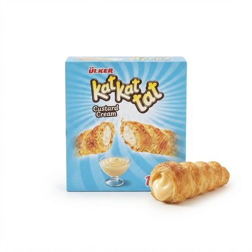 Ulker Kat Kat Tat Puff Pastry with Custard Cream 12 Pcs X 24 g