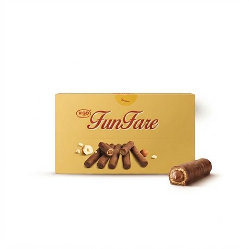 Vigo FunFare Wafer Roll Hazelnut Filled 4 Pcs X 30 g