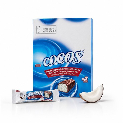 Elvan Cocos Chocolate Covered Coconut Bar 24 PCS X 20 g