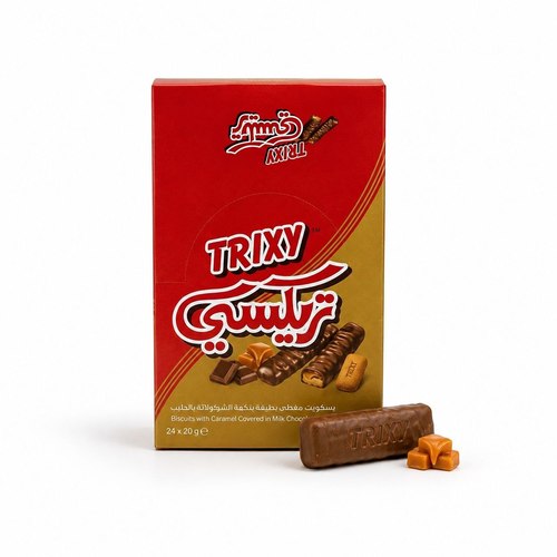 TRIXY Biscuits With Caramel Covered In Milk Chocolate 24 PCS X 20 g