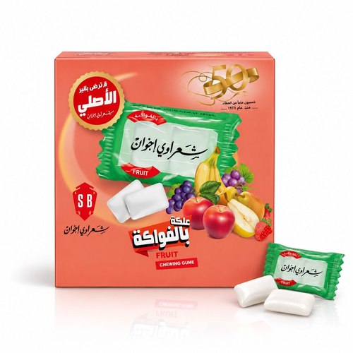 علكة شعراوي بنكهة بالفواكه  2.9 غم * 100 حبه