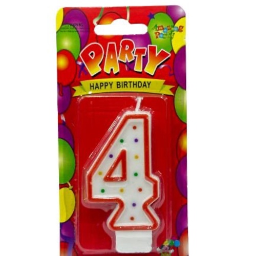 Birthday Candle Number Four 4 - Birthday Candle Number Four 4