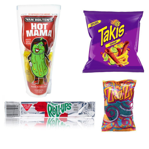 Pouches Van Holten's Hot Mama Pickle Flavor Pickle In-A Pouch | 5oz | + takis small size + Roll Ups - Pouches Van Holten's Hot Mama Pickle Flavor Pickle In-A Pouch | 5oz | + takis small size + Roll Ups + Jelly