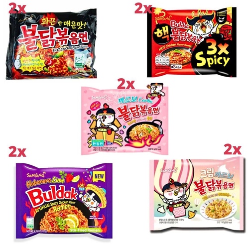 10 Peices Korean Ramen - 2 Korean Indomi Pink Ramen Carbo 140 g 2 Korean Indomi Pink Cream Carbonara 140 g 2 Korean Indomi Hot Chicken Ramen Habanero Lime 135 g 2 Korean Indomi Red 3X Spicy 140 g
2 Korean Indomi Black Ramen 140 g