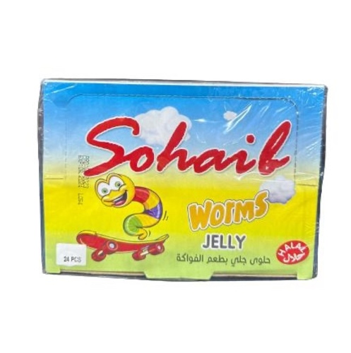 Sohaib Worms Jelly 24 PCS X 20 g - Sohaib Worms Jelly 24 PCS X 20 g