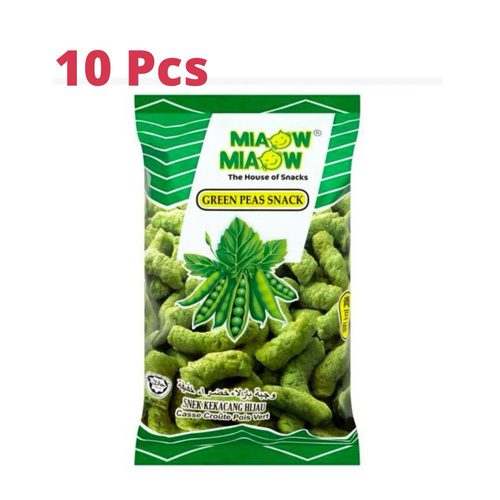 MIAOW MIAOW Green Peas Snack 10 PCS X 50 g - MIAOW MIAOW Green Peas Snack 10 PCS X 50 g