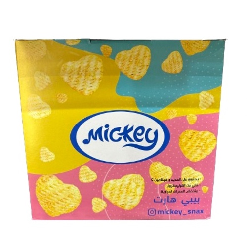 Mickey Baby Heart Potatoes Box 25 PCS X 12 g - Mickey Baby Heart Potatoes Box 25 PCS X 12 g