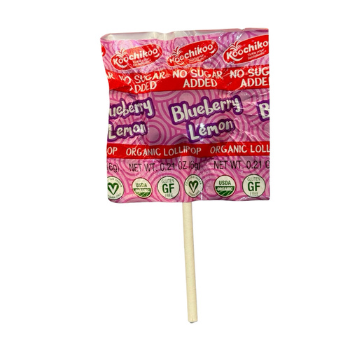 Koochikoo Organic Lollipop Blueberry & Lemon No Added Sugar - Koochikoo Organic Lollipop Blueberry & Lemon No Added Sugar