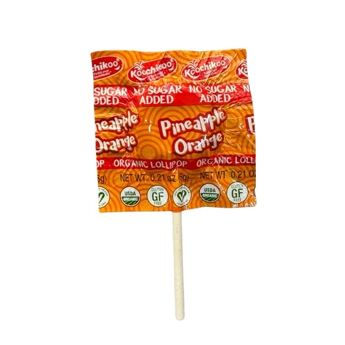 Koochikoo Organic Lollipop Pineapple & Orange No Added Sugar - Koochikoo Organic Lollipop Pineapple & Orange No Added Sugar