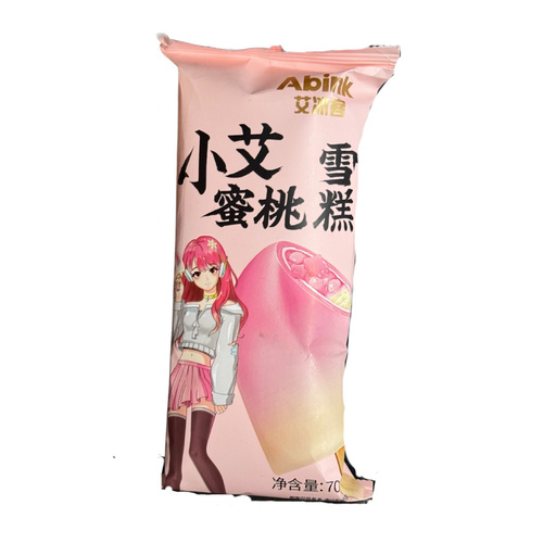 Ice Cream Abink Xiao Ai Stick Peach Flavored 70 g - Ice Cream Abink Xiao Ai Stick Peach Flavored 70 g